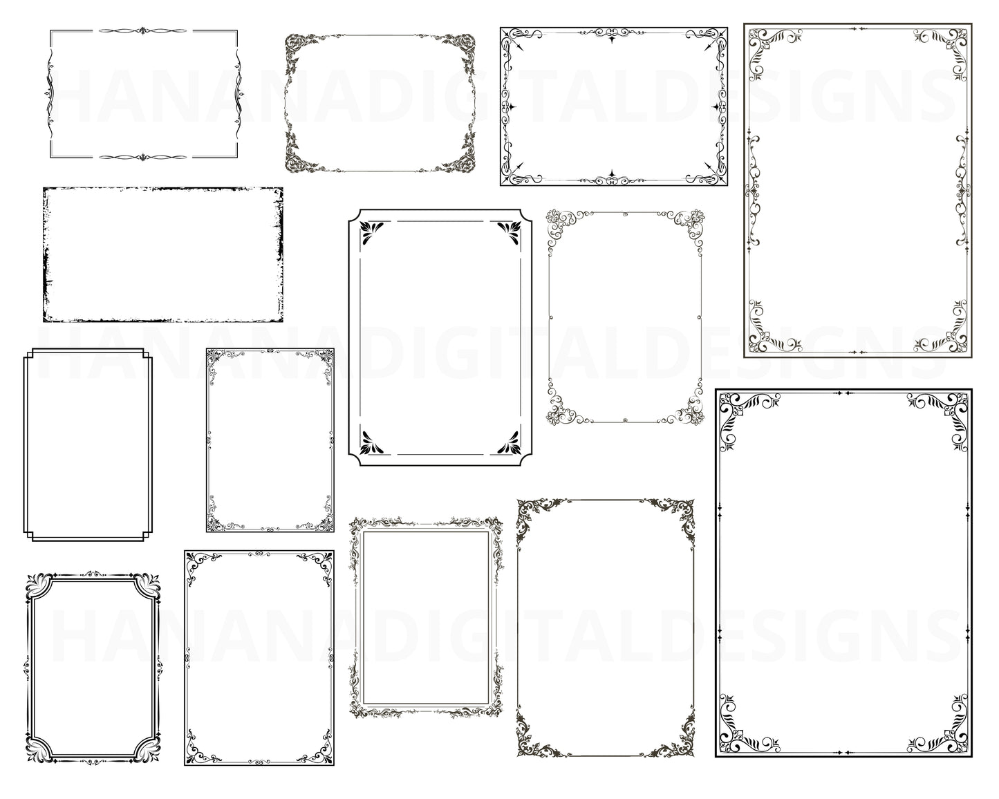 Decorative Frames SVG Bundle