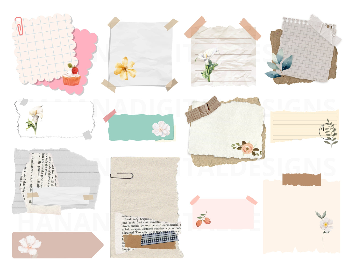 50 Journaling Elements SVG Bundle