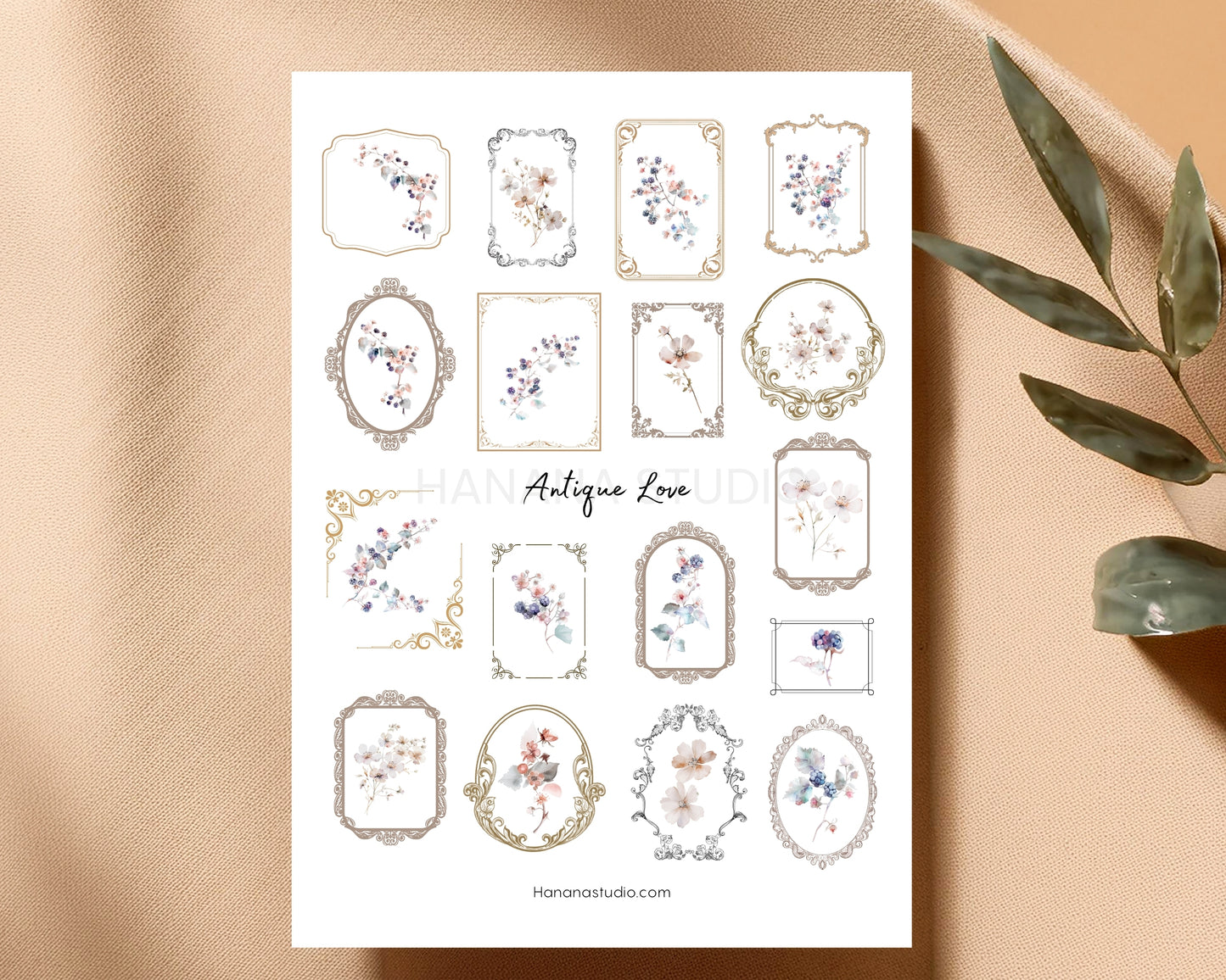 Printable Antique Love Frame