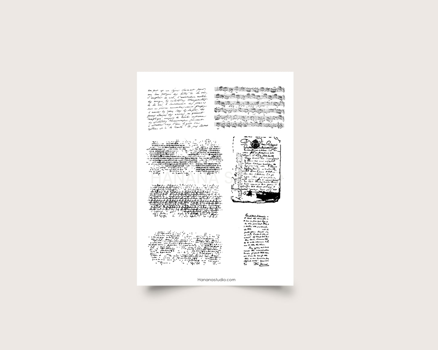 Printable Antique Script Layer