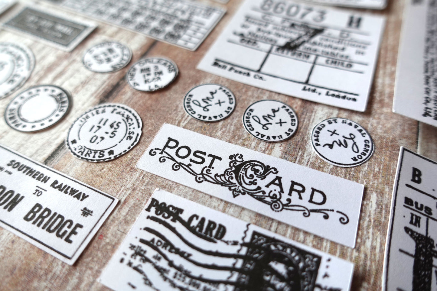 Printable Postage, Ticket & Stamp