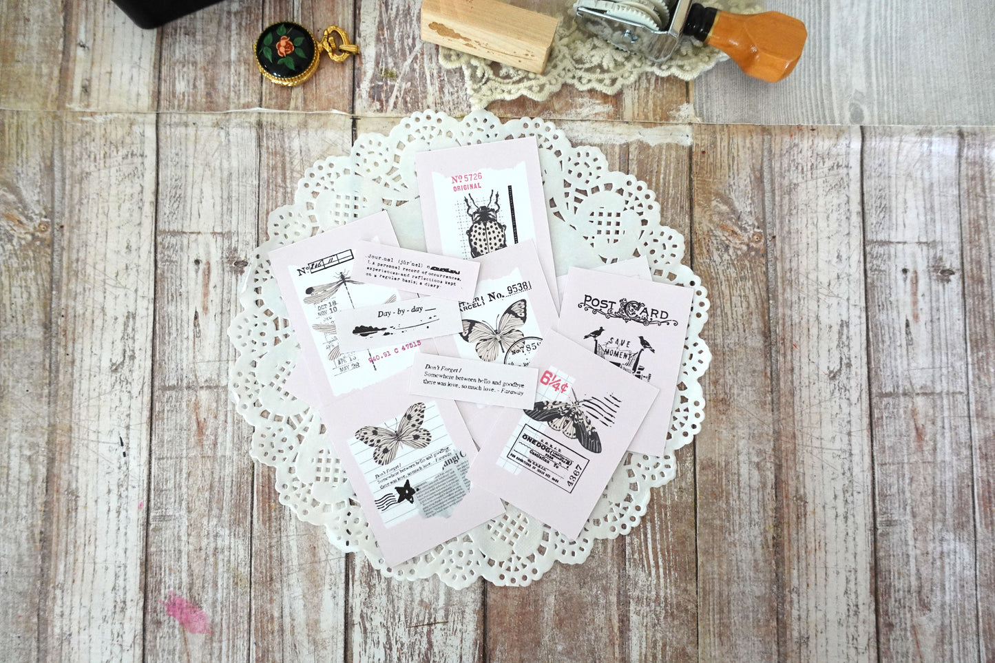 Printable Vintage Insect Postage