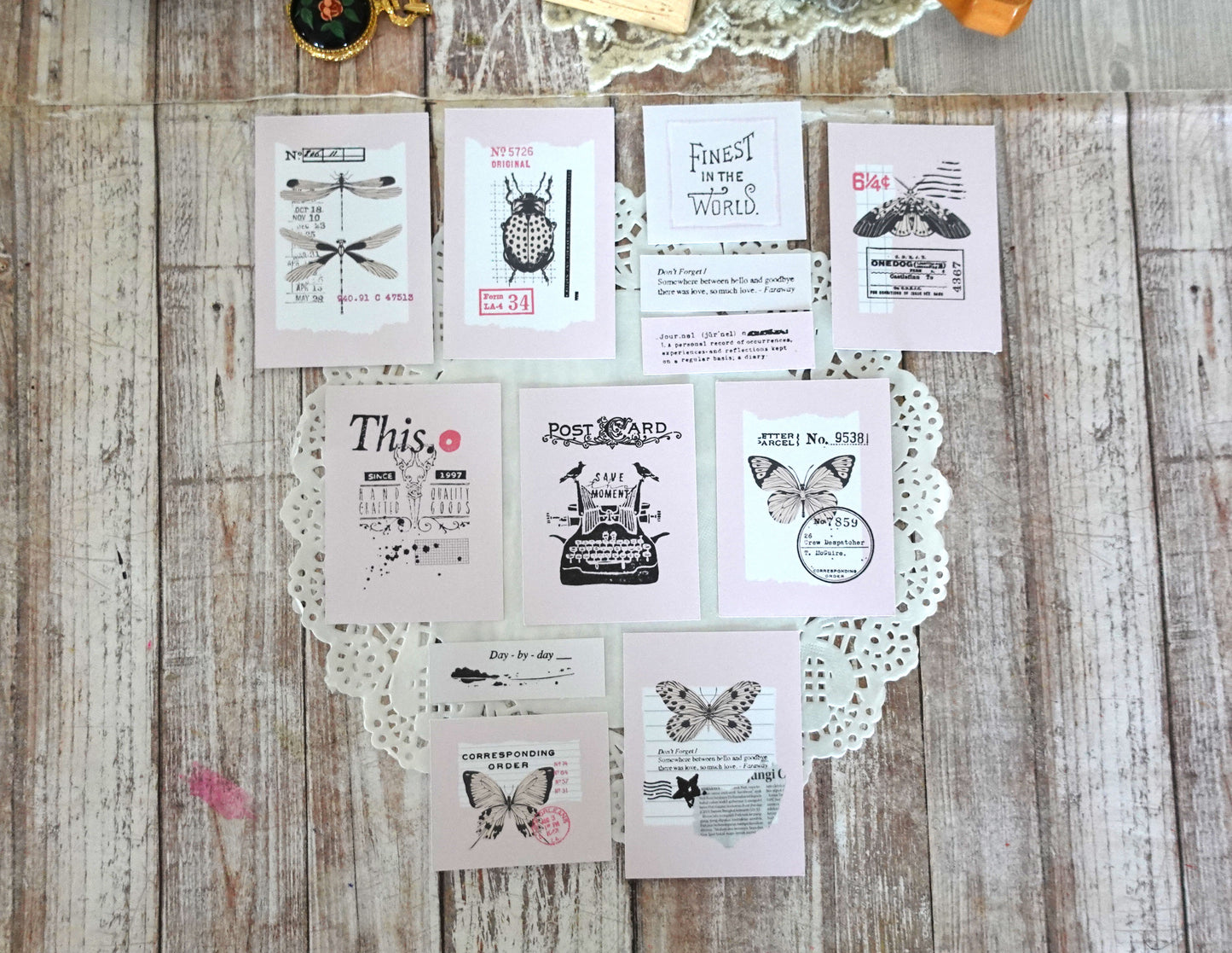 Printable Vintage Insect Postage