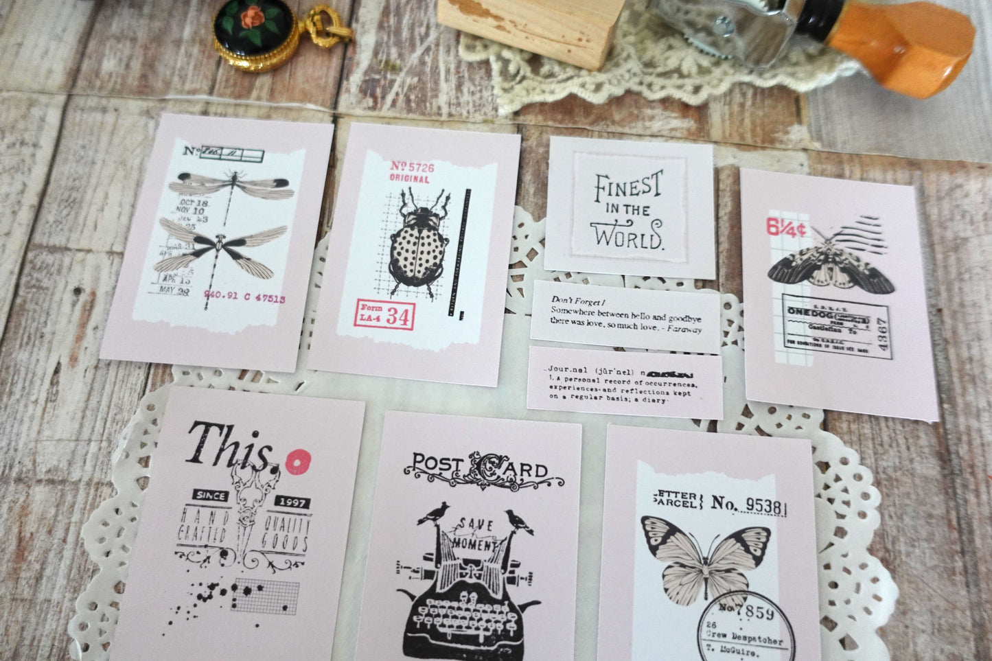 Printable Vintage Insect Postage