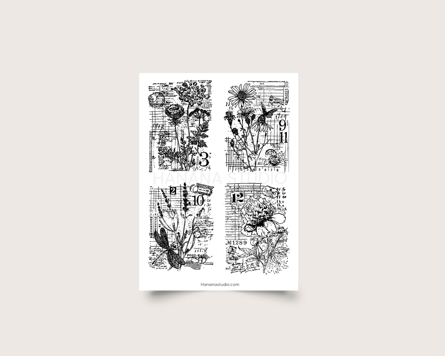 Printable Floral BG Layer