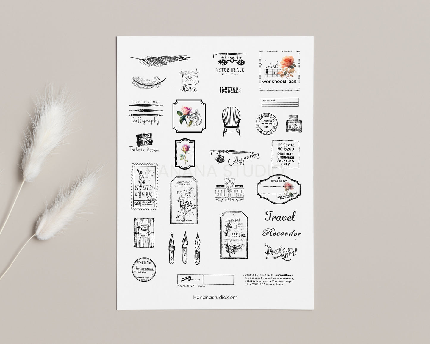 Printable Ink & Pen Stationery