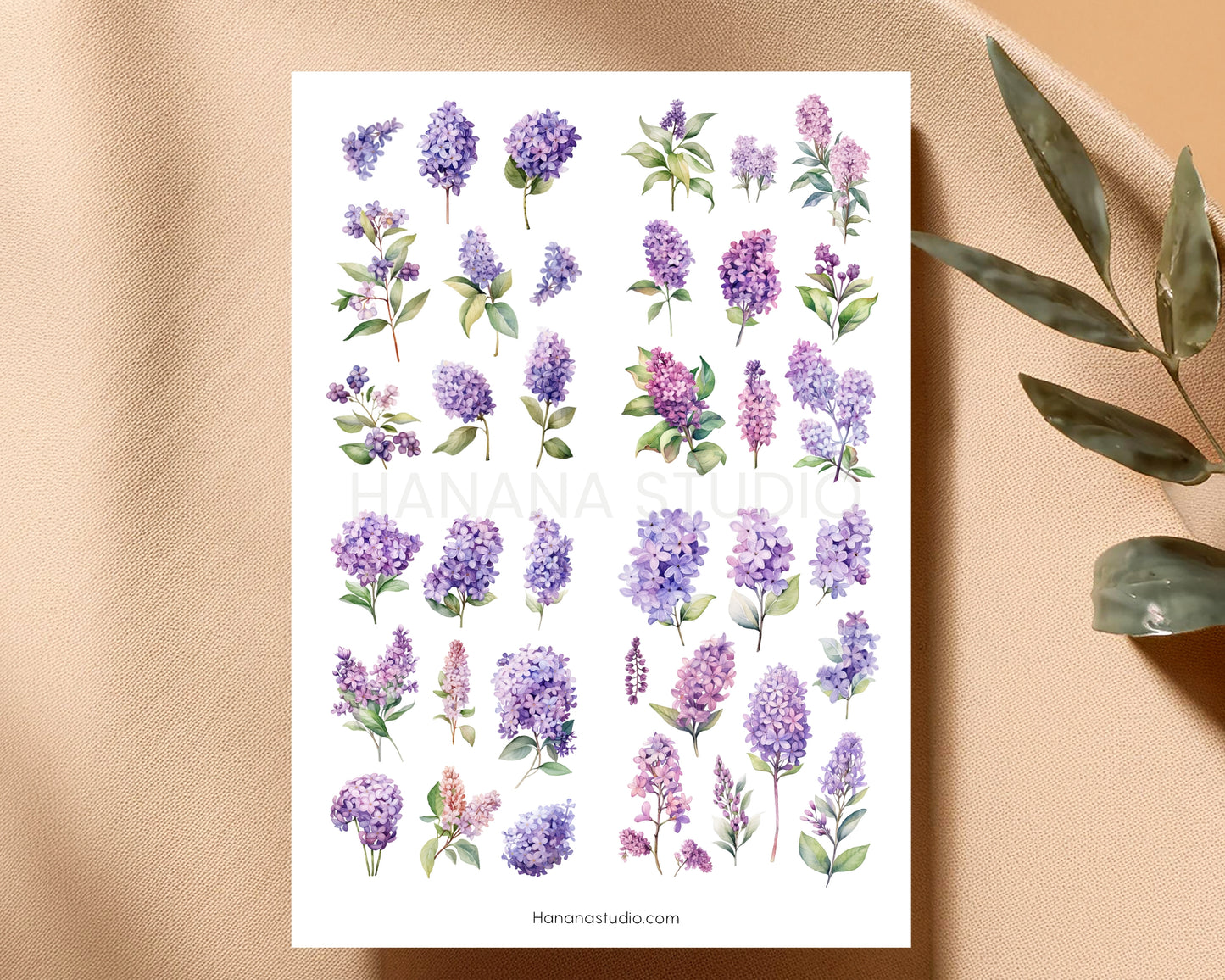 Printable Watercolor Lilacs