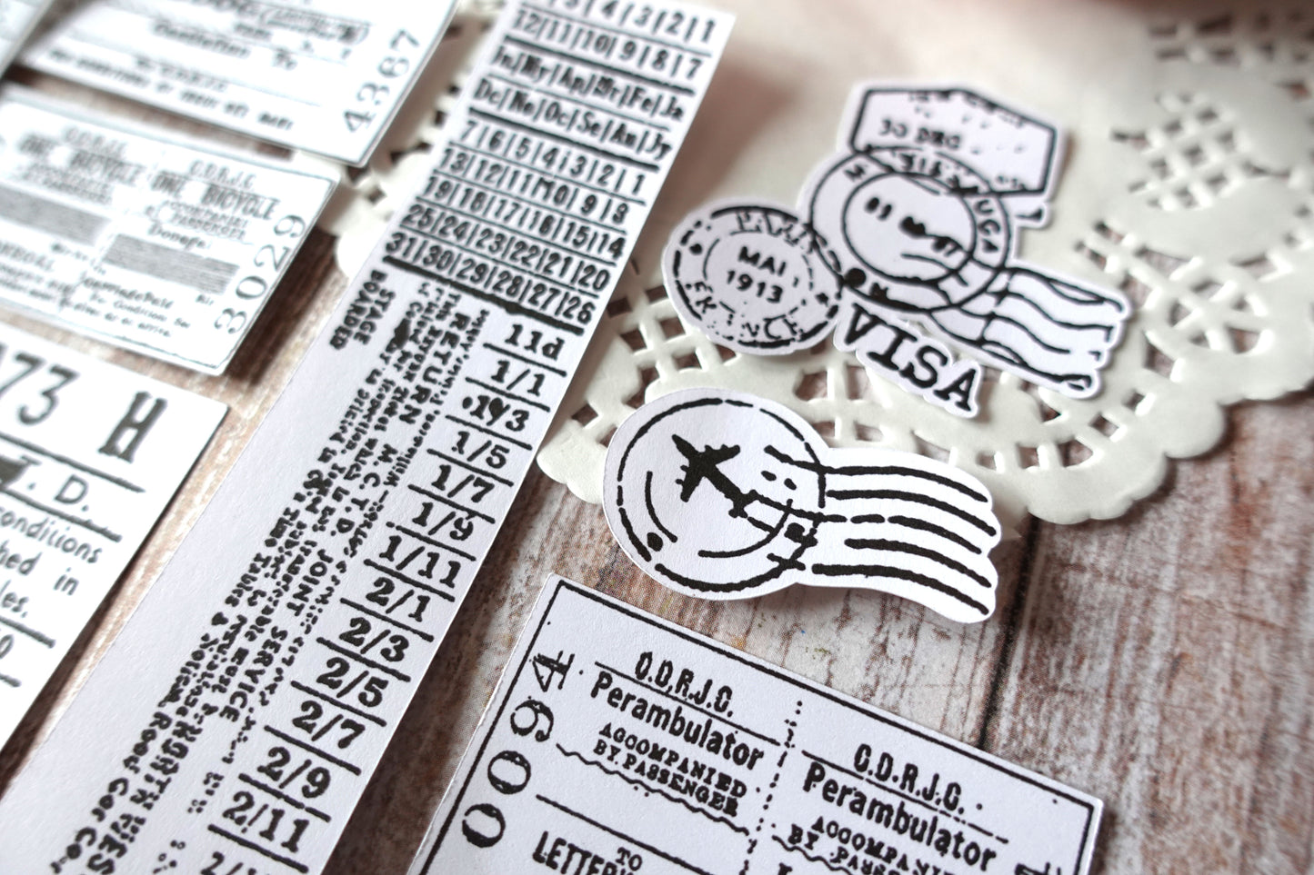 Printable Postage, Ticket & Stamp
