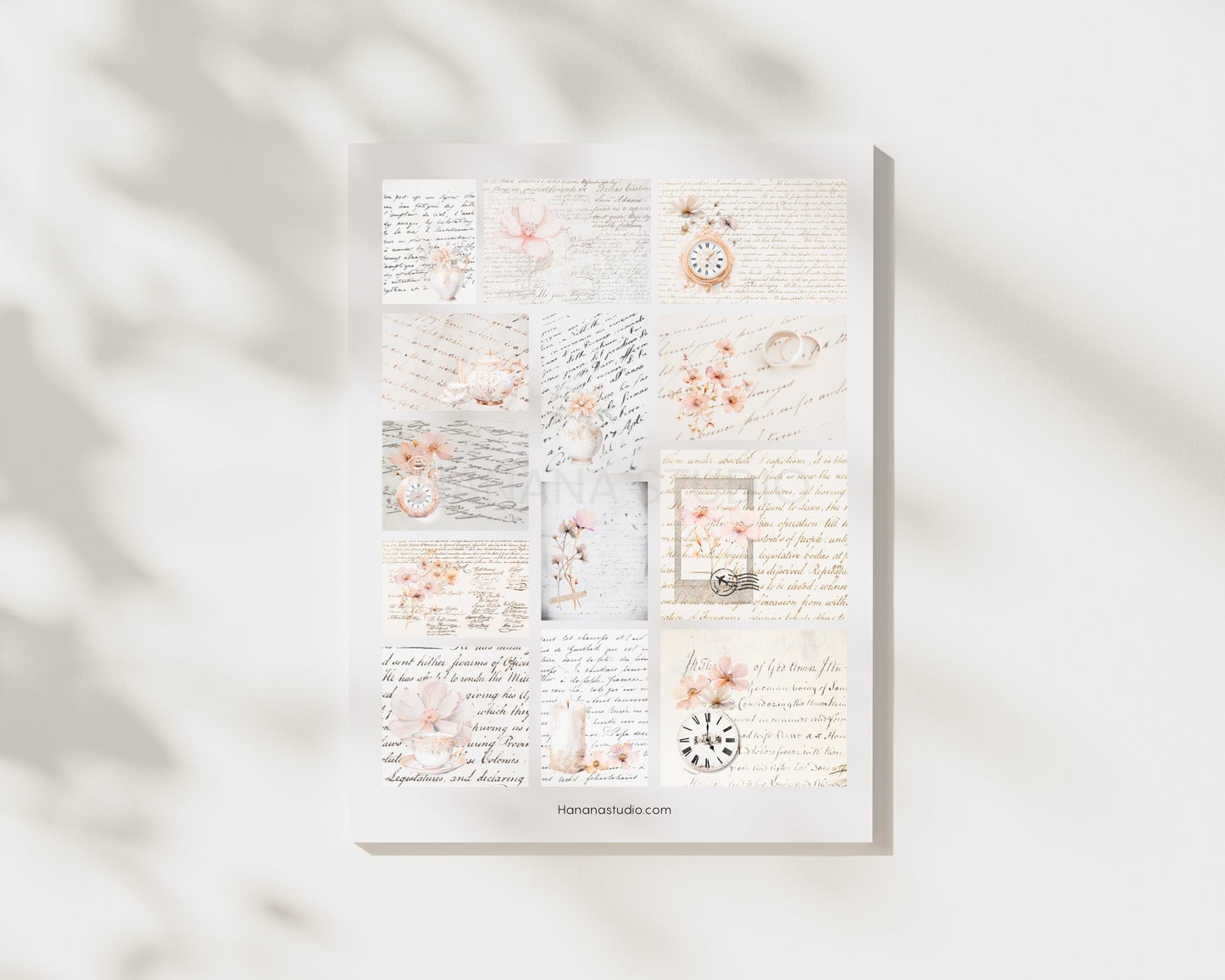 Printable Pastel Floral Script