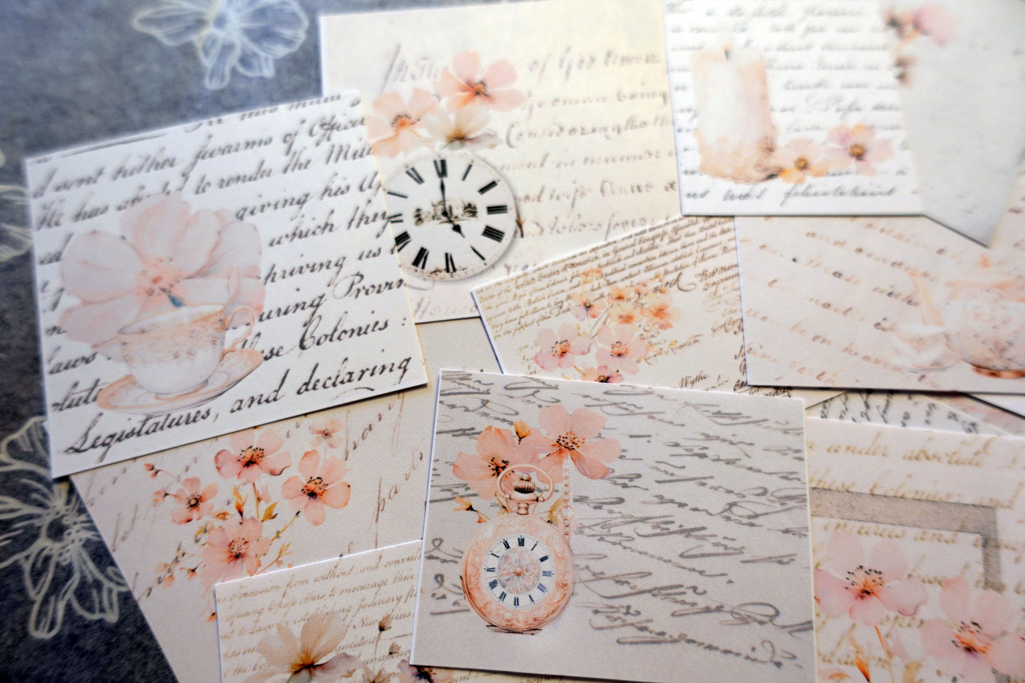 Printable Pastel Floral Script