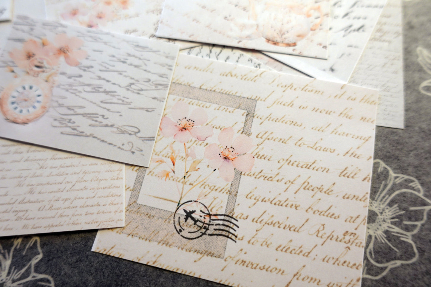 Printable Pastel Floral Script