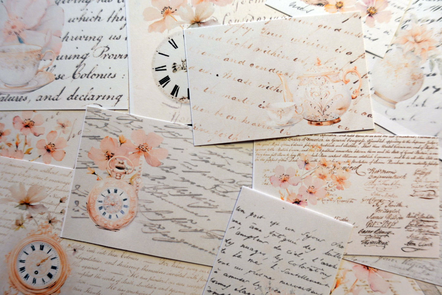 Printable Pastel Floral Script