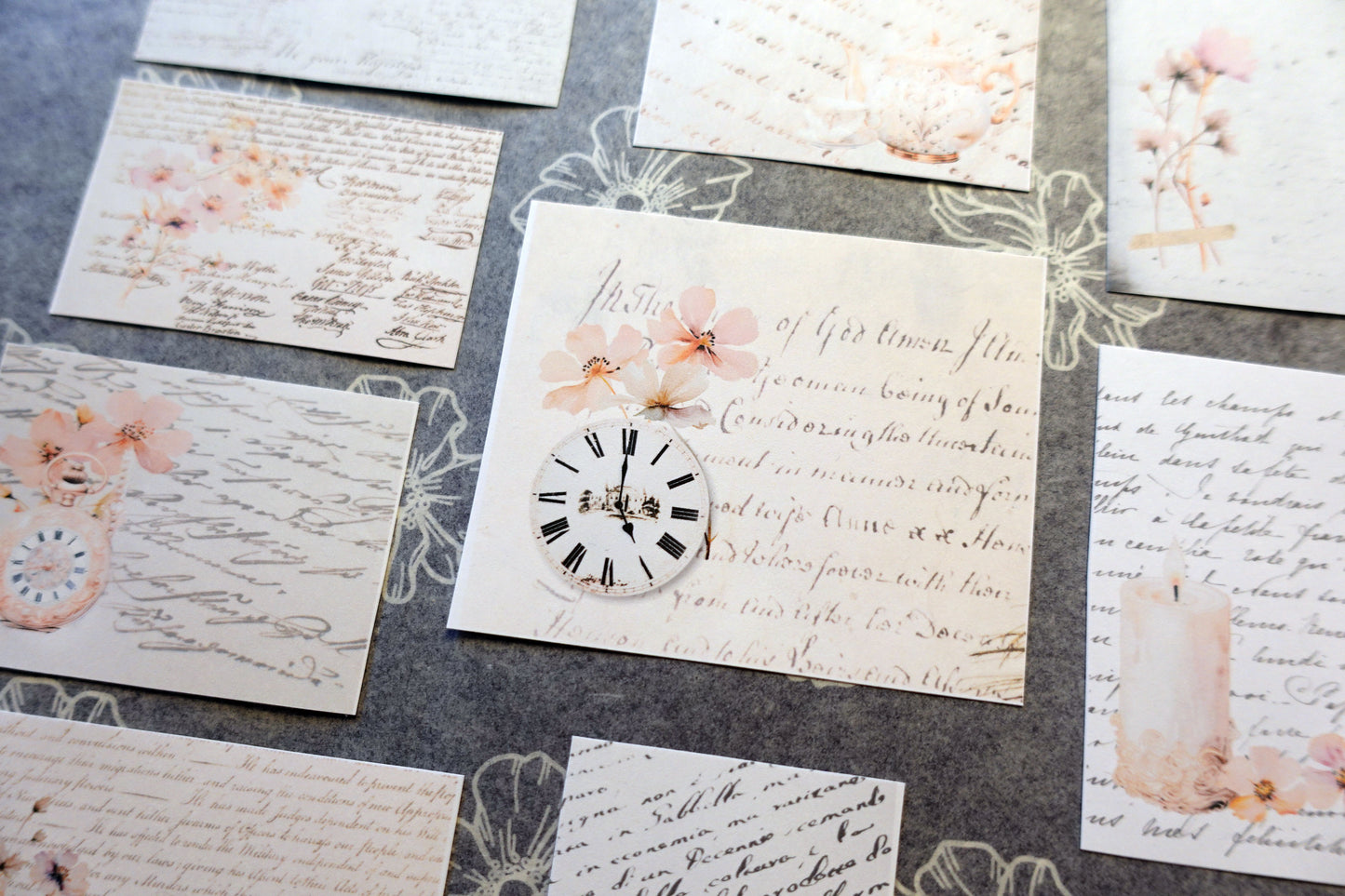 Printable Pastel Floral Script