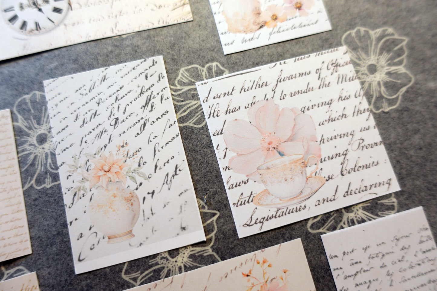 Printable Pastel Floral Script