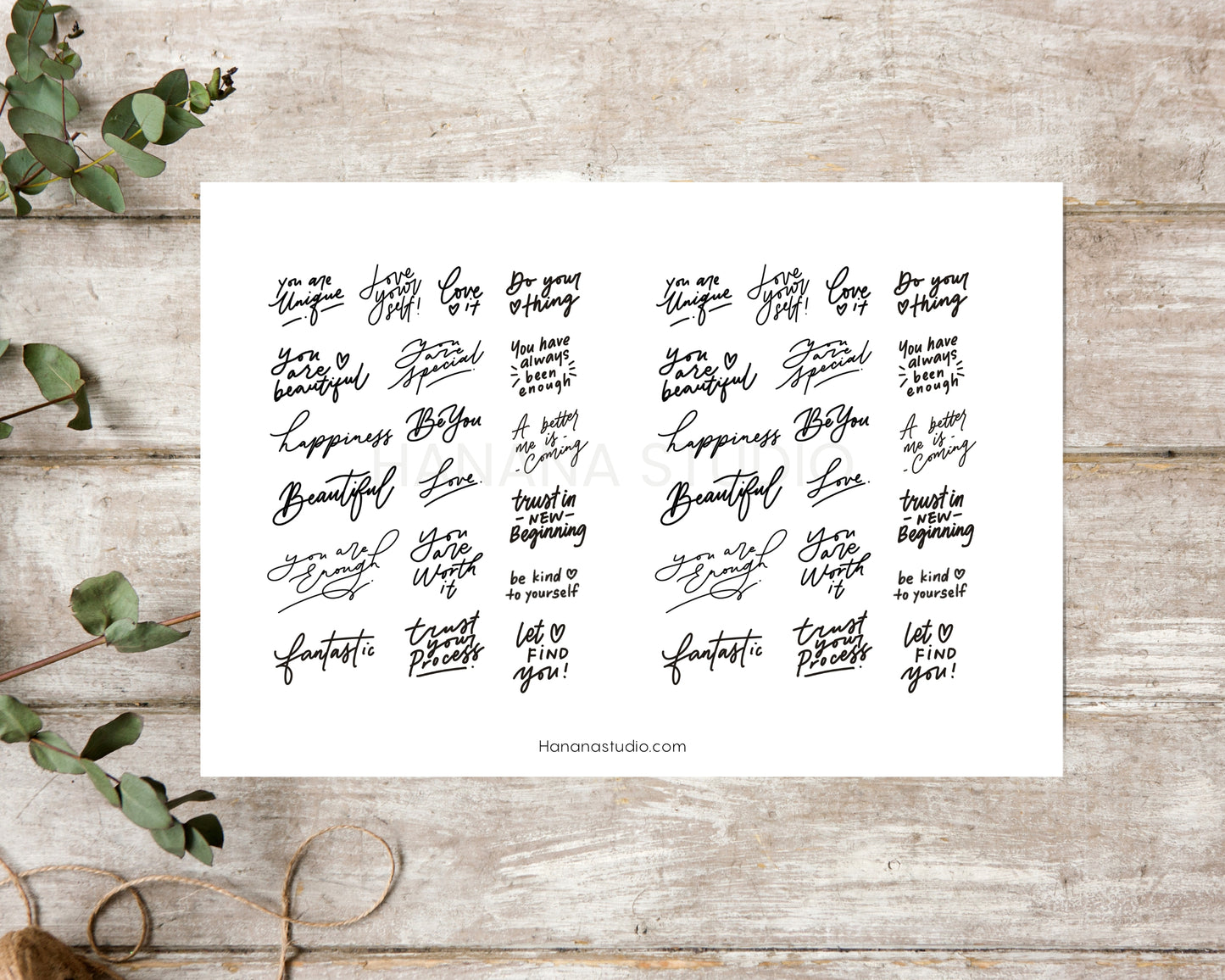 Printable Self Love Phrase
