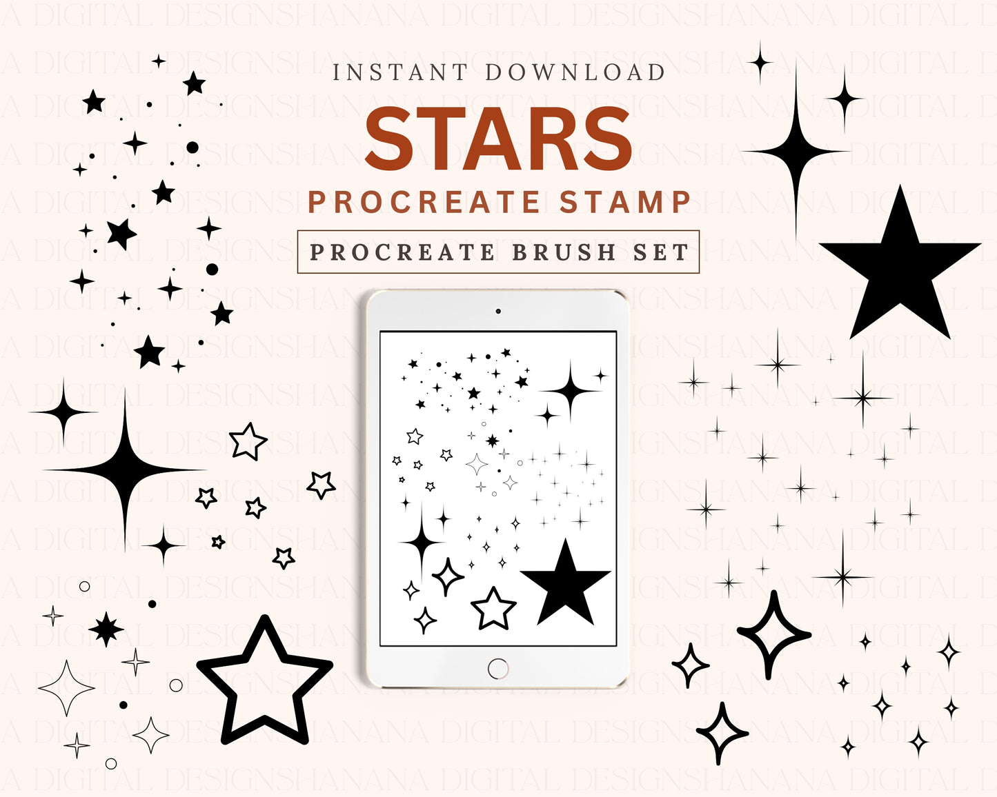 Stars Procreate Brush set