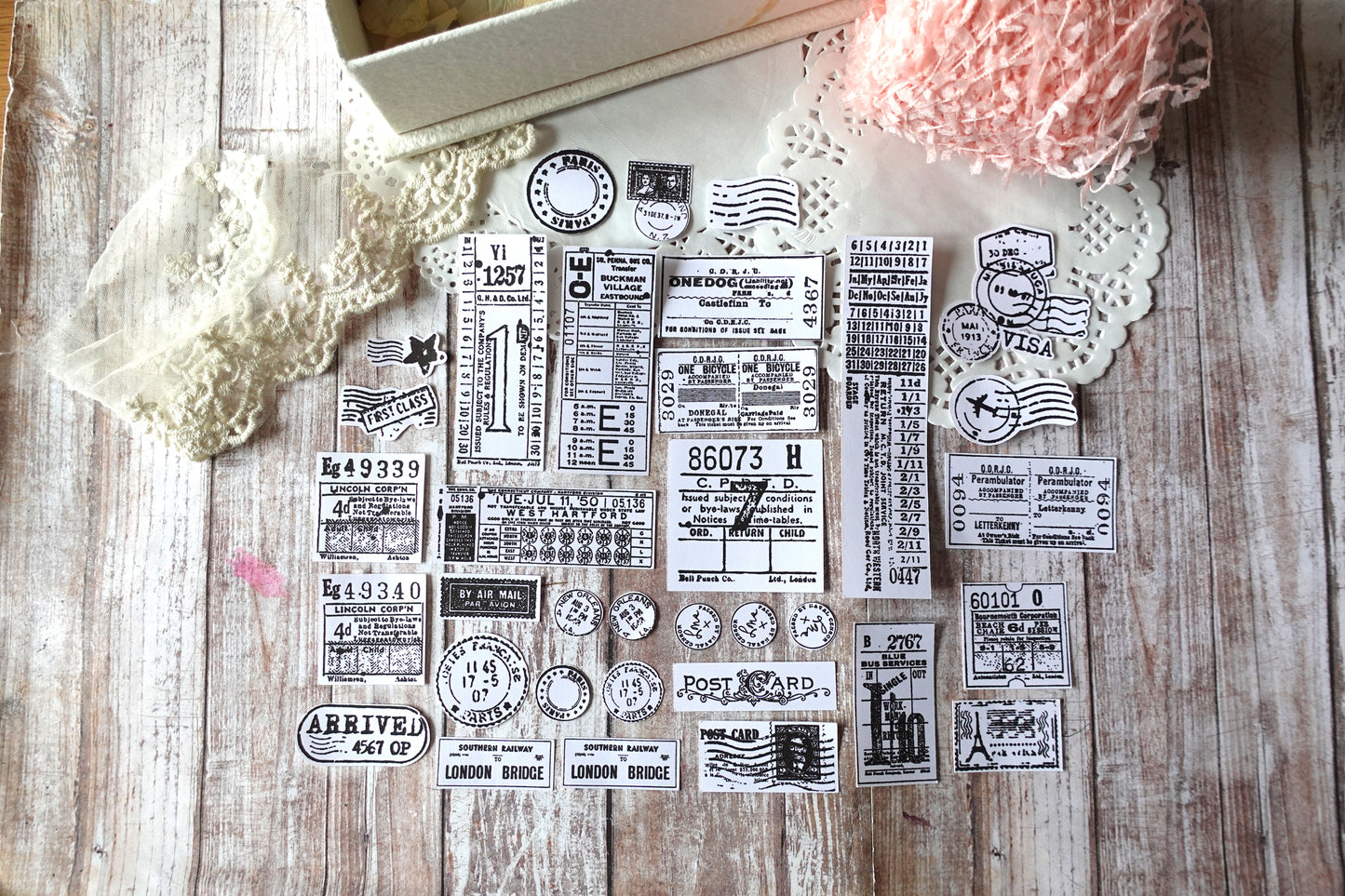 Printable Postage, Ticket & Stamp