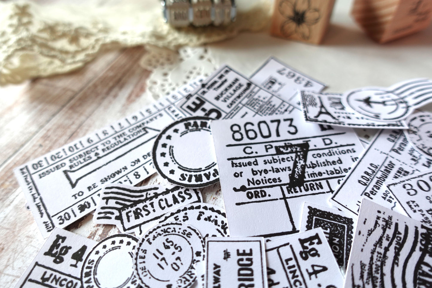 Printable Postage, Ticket & Stamp