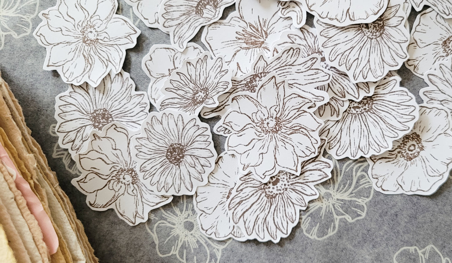 Printable Sunflower & Anemone