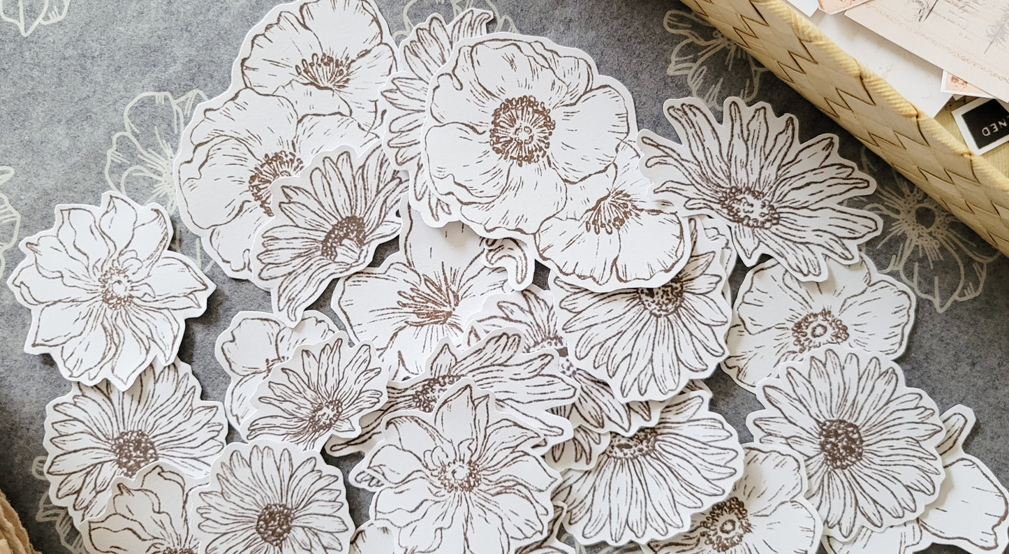 Printable Sunflower & Anemone