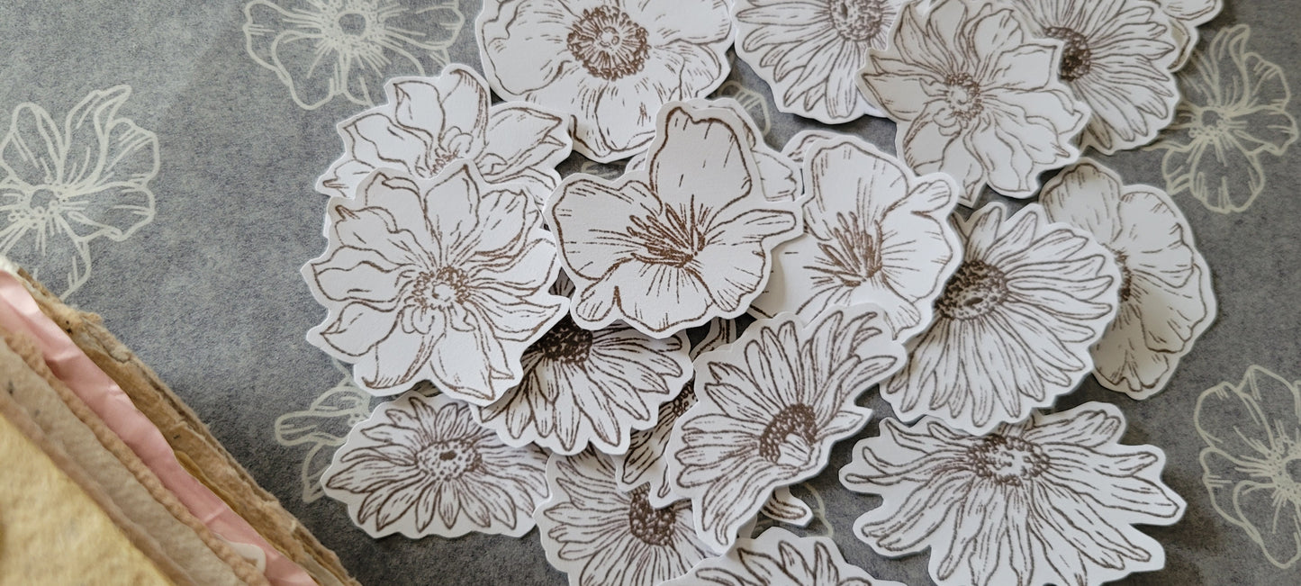 Printable Sunflower & Anemone