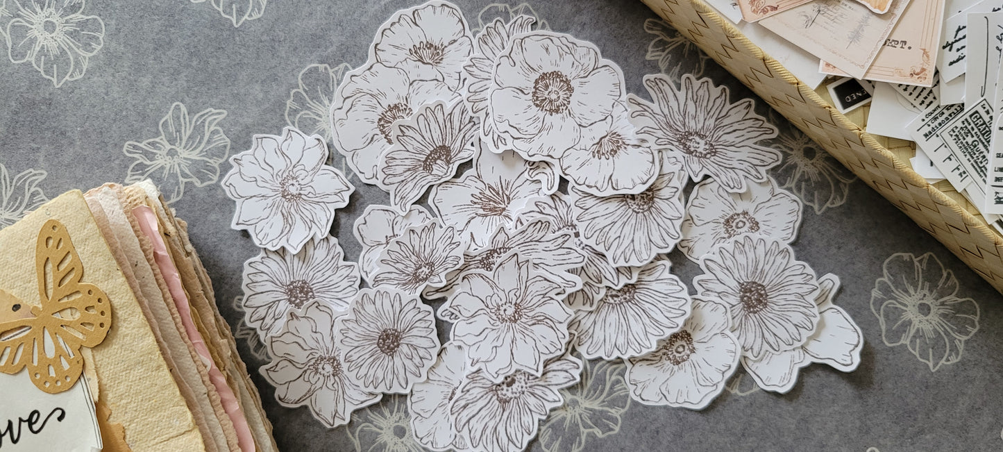 Printable Sunflower & Anemone