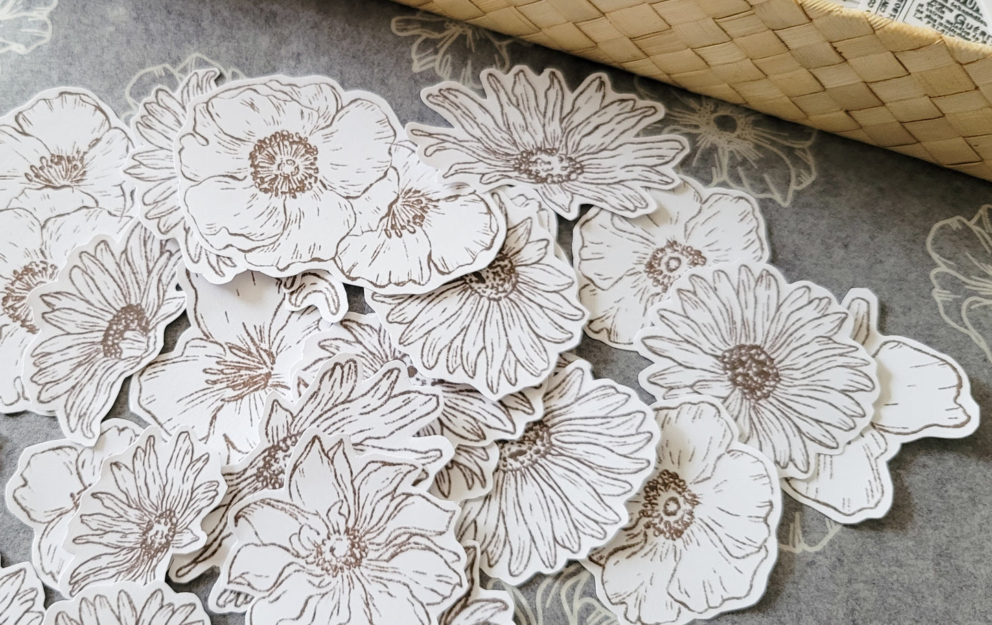 Printable Sunflower & Anemone