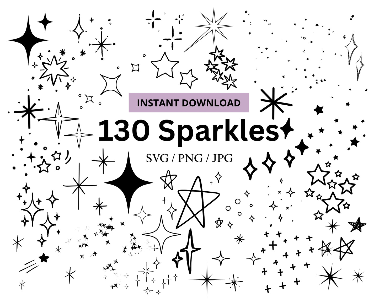 130 Sparkles SVG Bundle