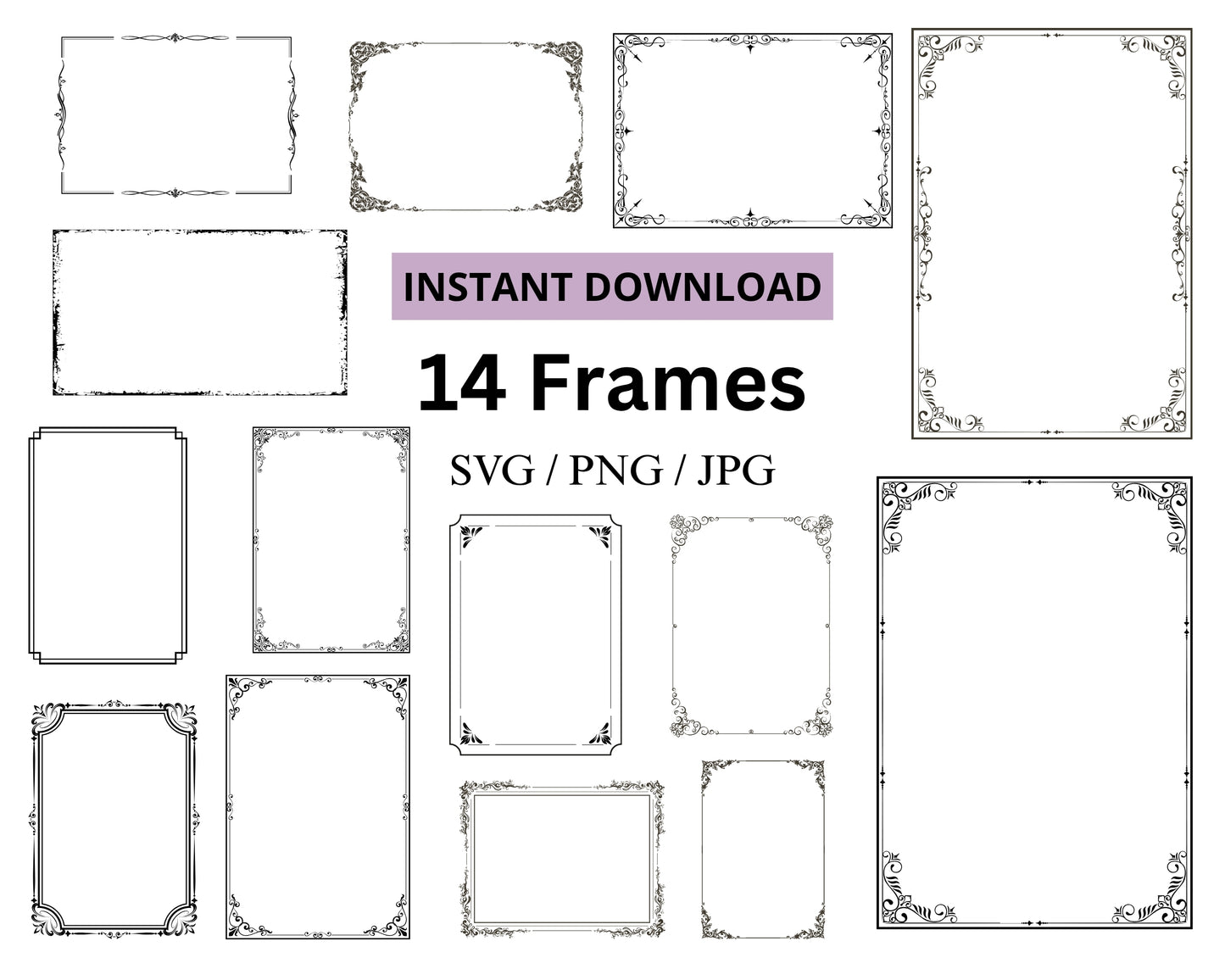 Decorative Frames SVG Bundle