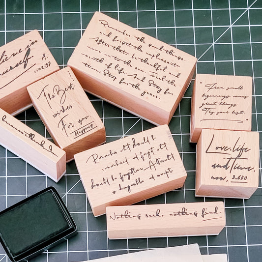 Wooden Stamp - Antique Scripts set