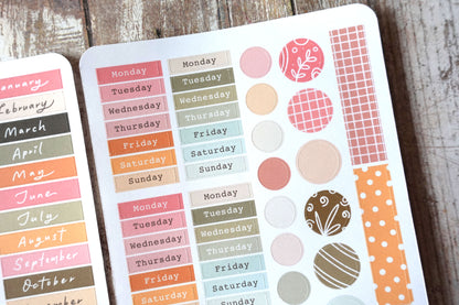 Daily / Weekly / Monthly Planner Sticker Sheet