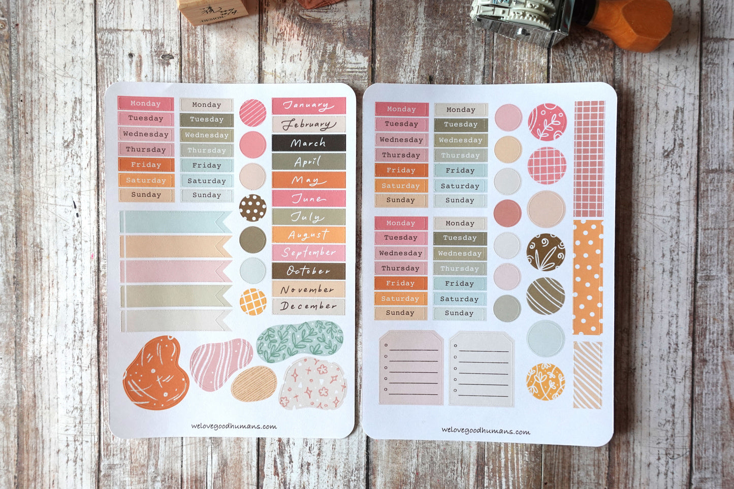 Daily / Weekly / Monthly Planner Sticker Sheet