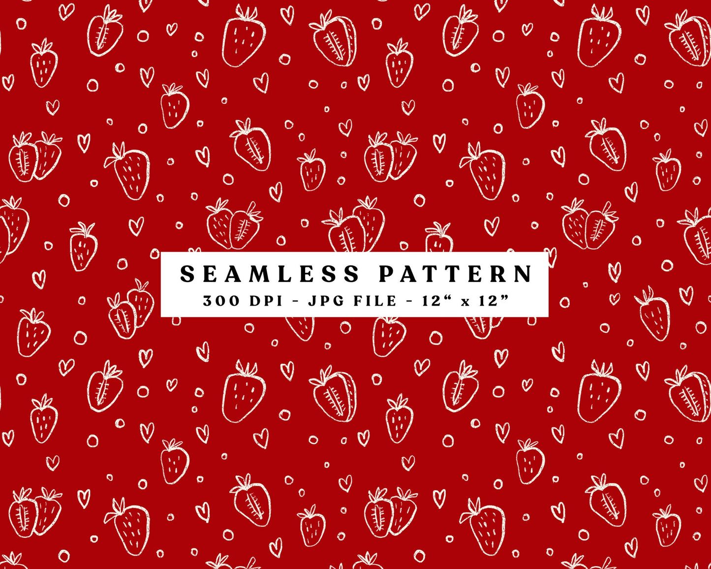 Simple Strawberry Seamless Patterns