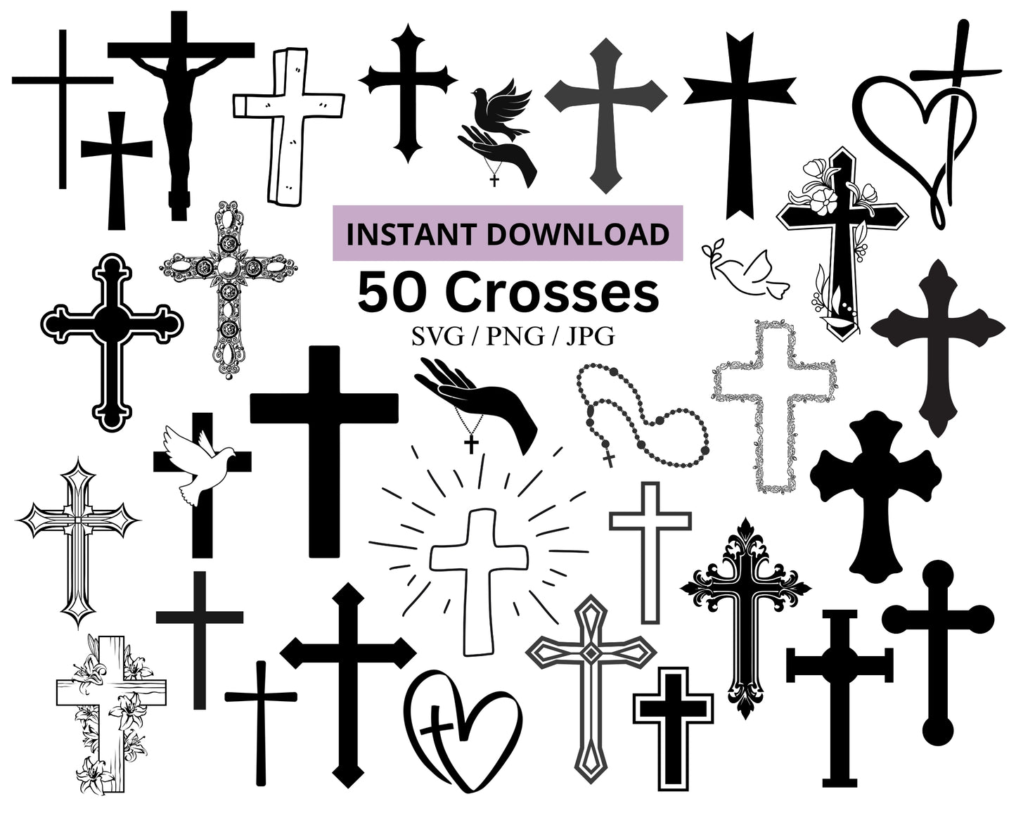 50  Cross SVG Bundle