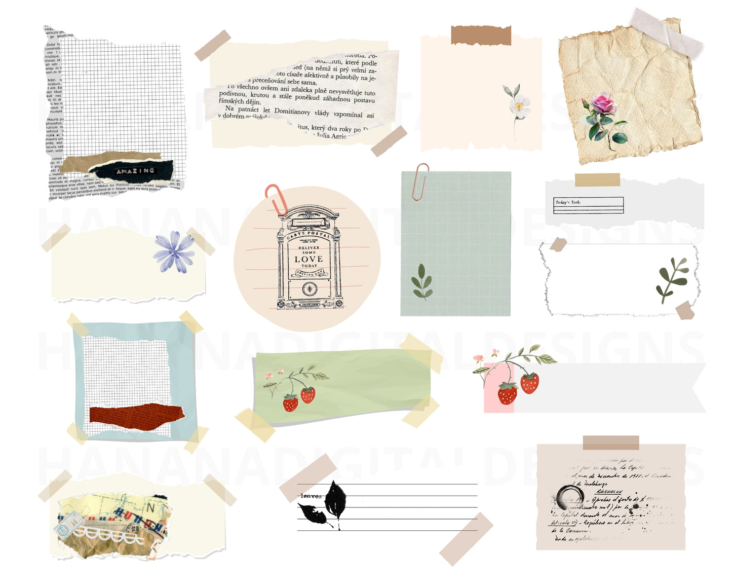 50 Journaling Elements SVG Bundle