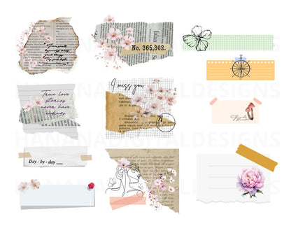 50 Journaling Elements SVG Bundle