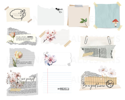 50 Journaling Elements SVG Bundle