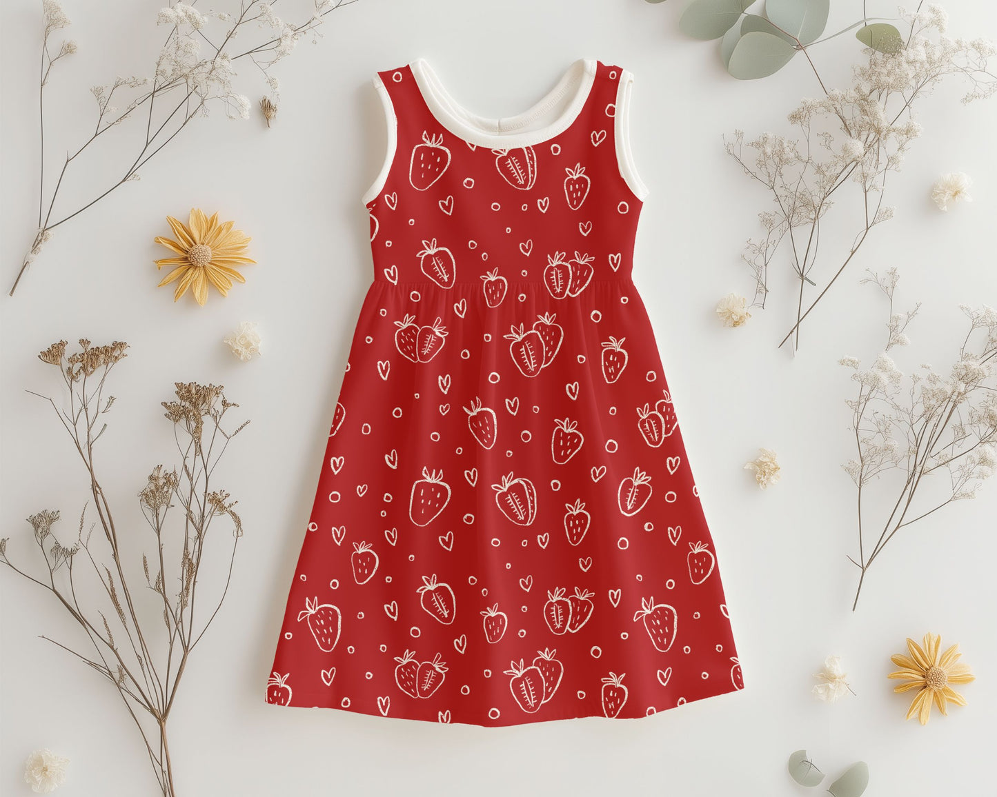 Simple Strawberry Seamless Patterns
