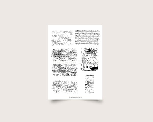 Printable Antique Script Layer