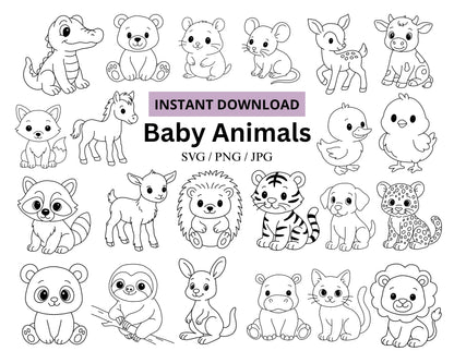 50 Baby Animals SVG Bundle
