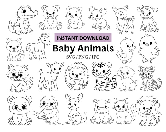 50 Baby Animals SVG Bundle