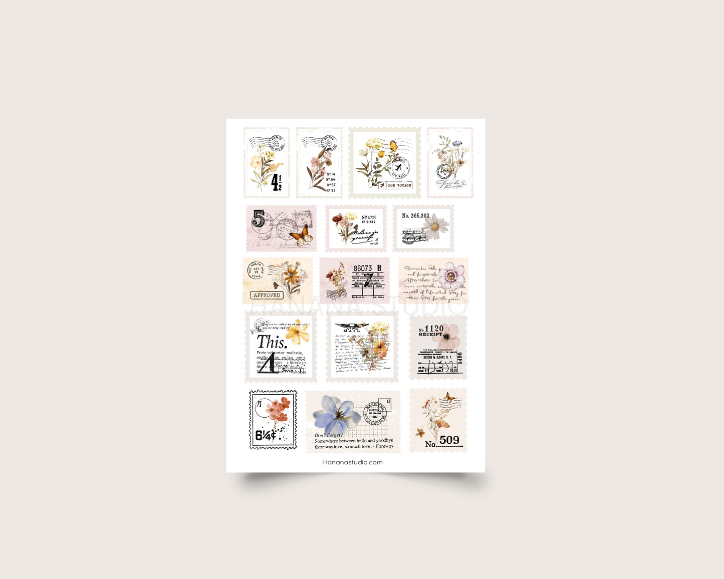 Printable Botanical Postage