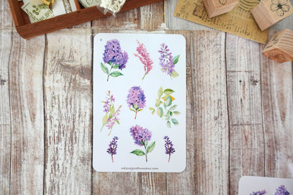 Watercolor Lilac Stickers