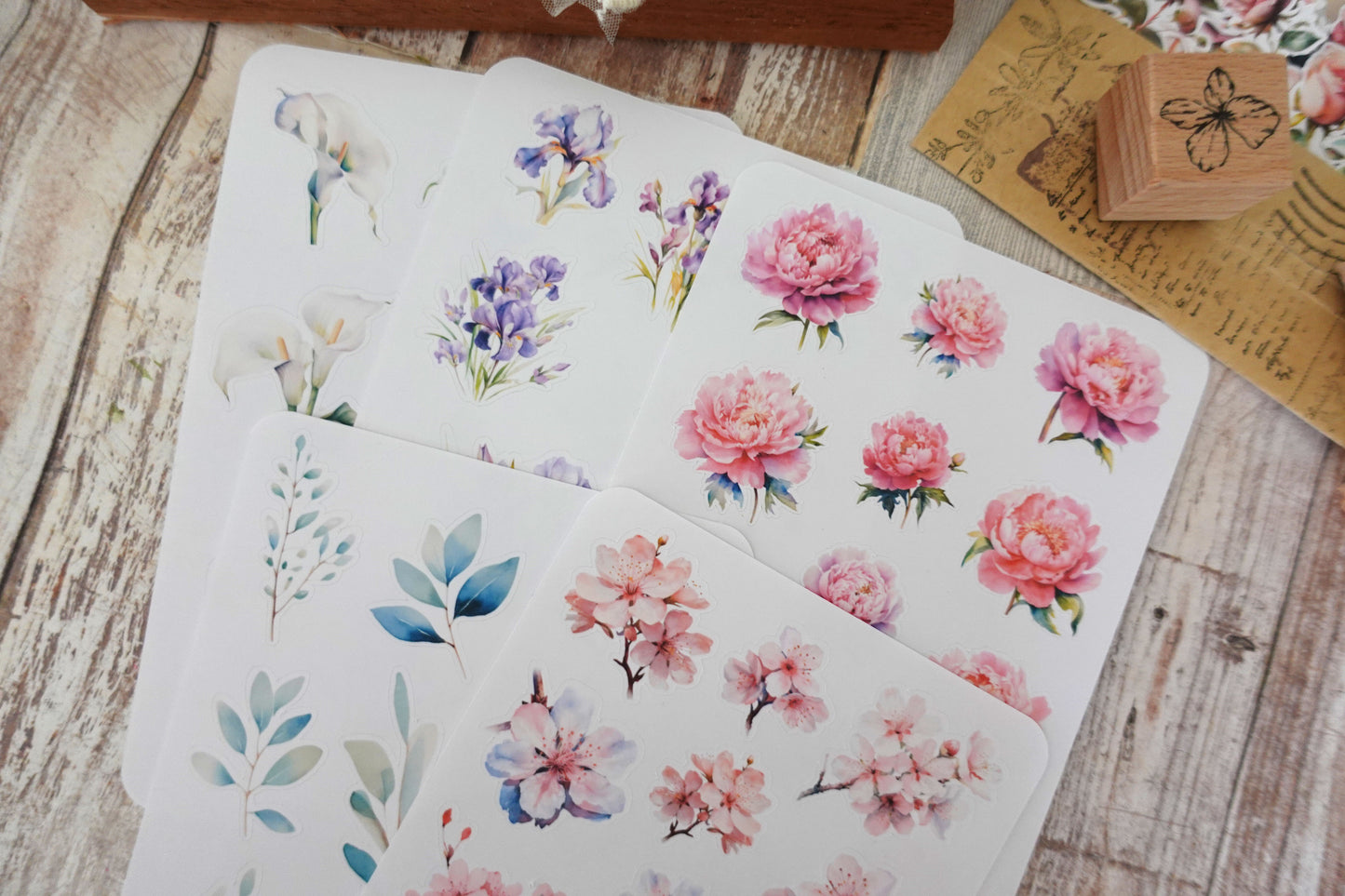 Floral Sticker Sheets Bundle