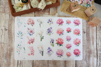 Floral Sticker Sheets Bundle