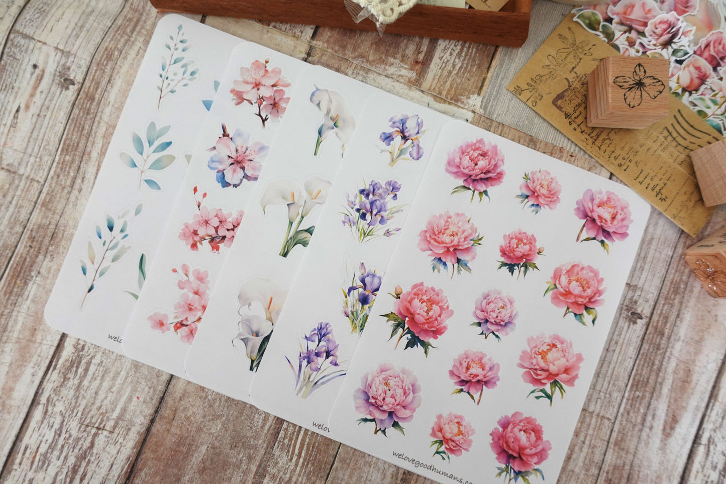 Floral Sticker Sheets Bundle