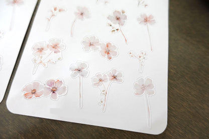 Soft pastel wildflower sticker