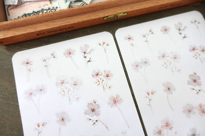 Soft pastel wildflower sticker