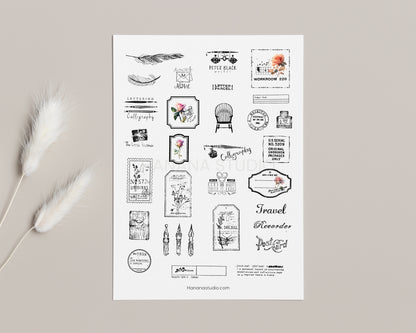 Printable Ink & Pen Stationery