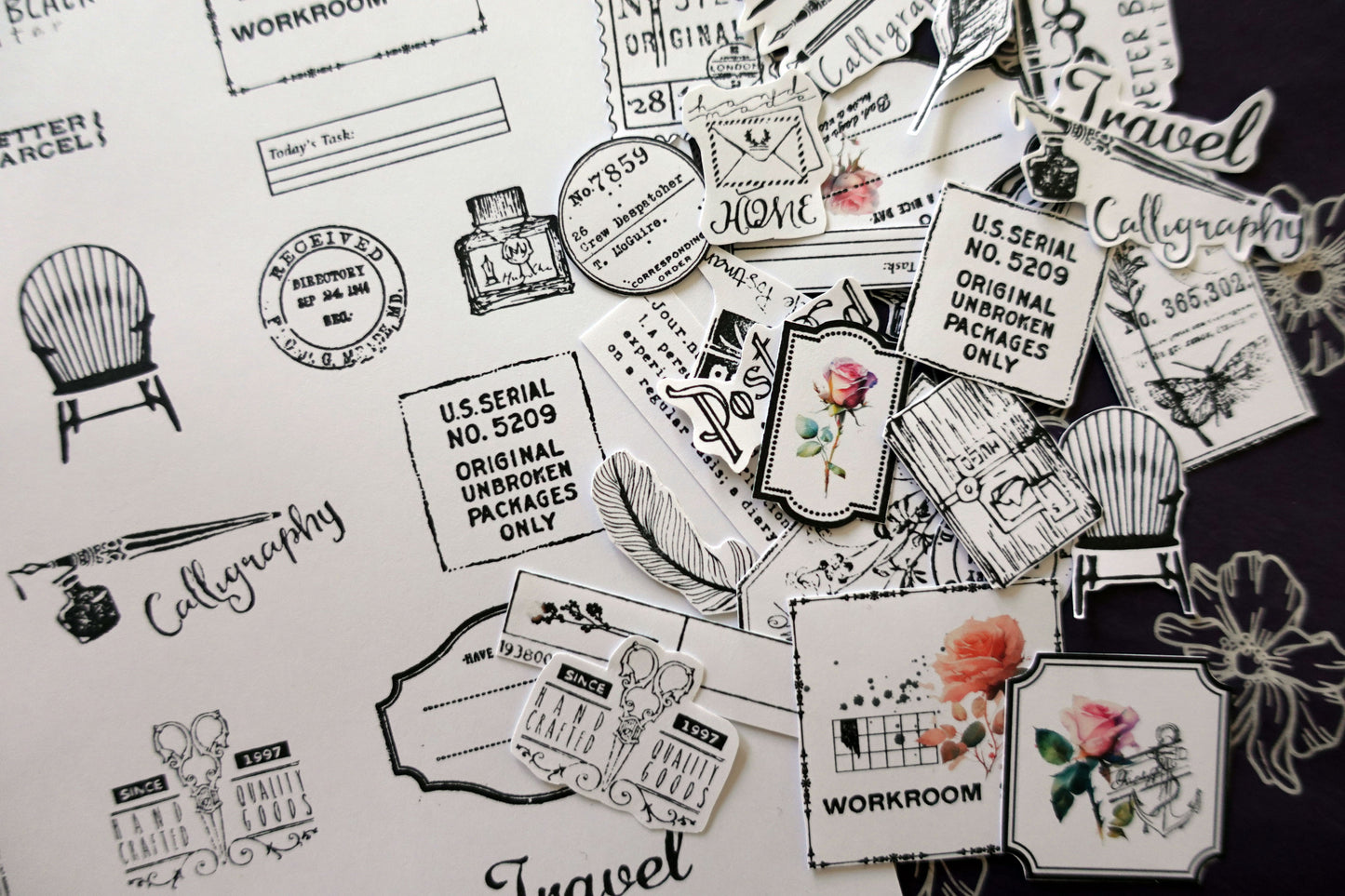 Printable Ink & Pen Stationery